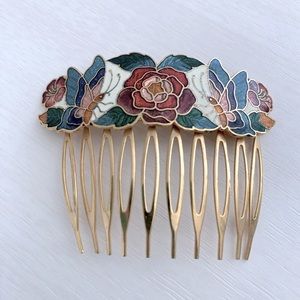 Enameled Hair Comb